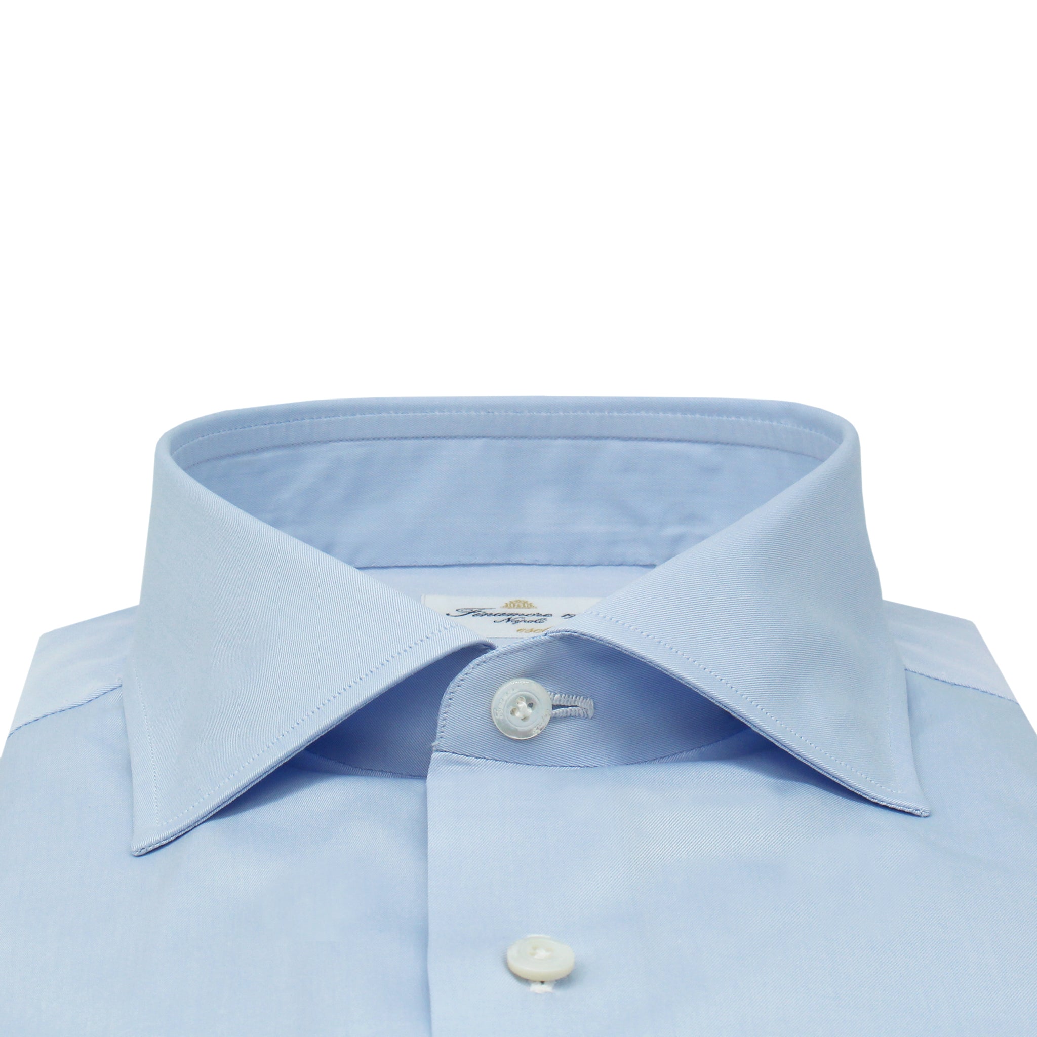 Esclusiva hand-sewn classic tailored shirt in white Sea Island cotton