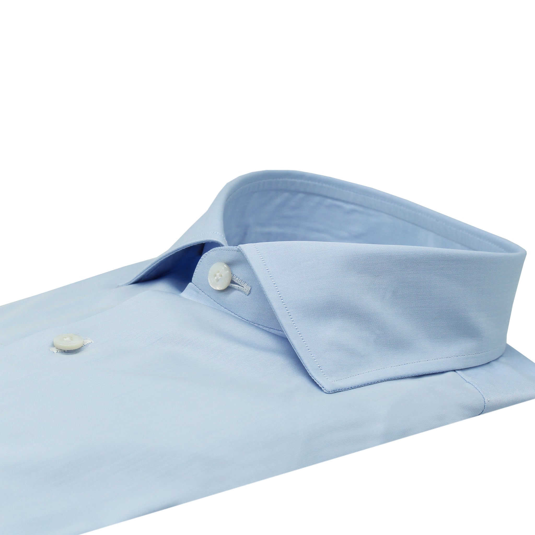 ESCLUSIVA classic shirt in white or light blu cotton Sea Island