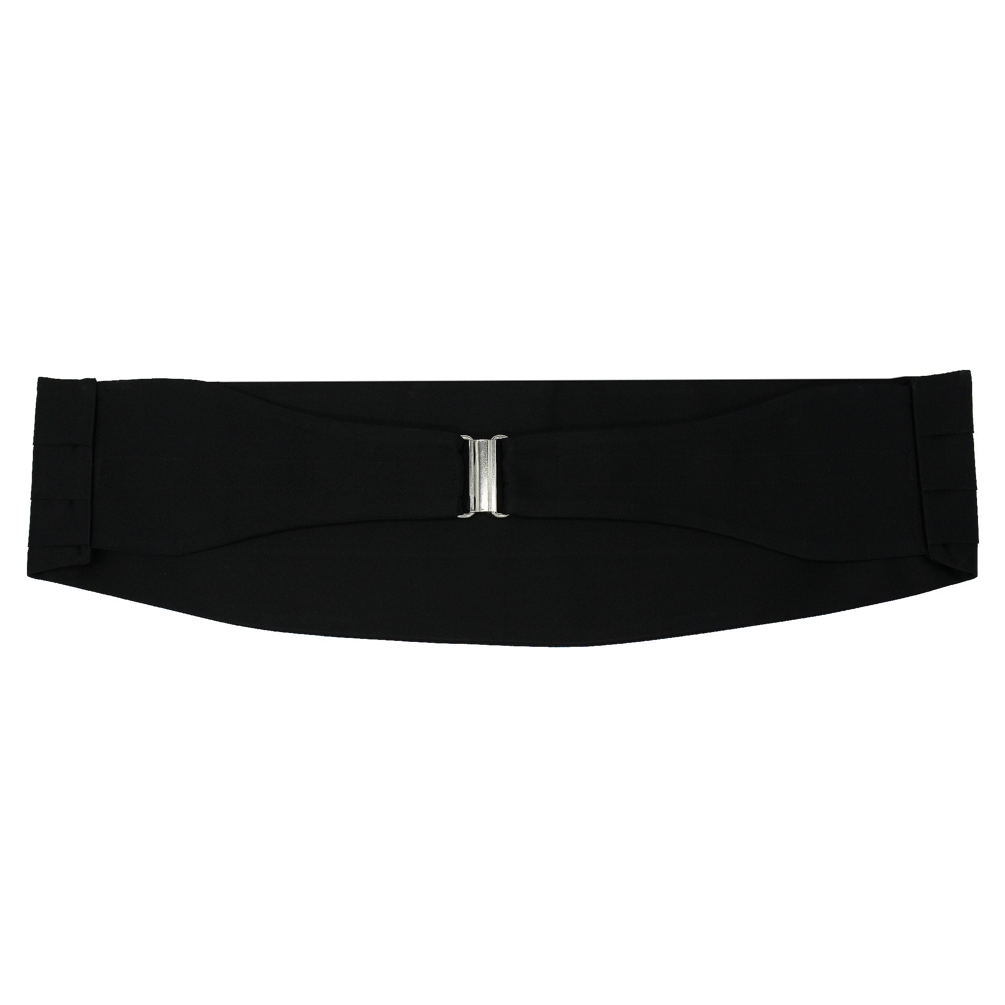Tuxedo cummerbund handmade in black silk. Adjustable