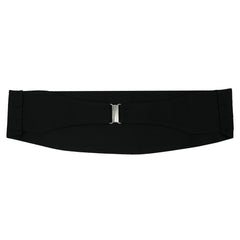 Tuxedo cummerbund handmade in black silk. Adjustable