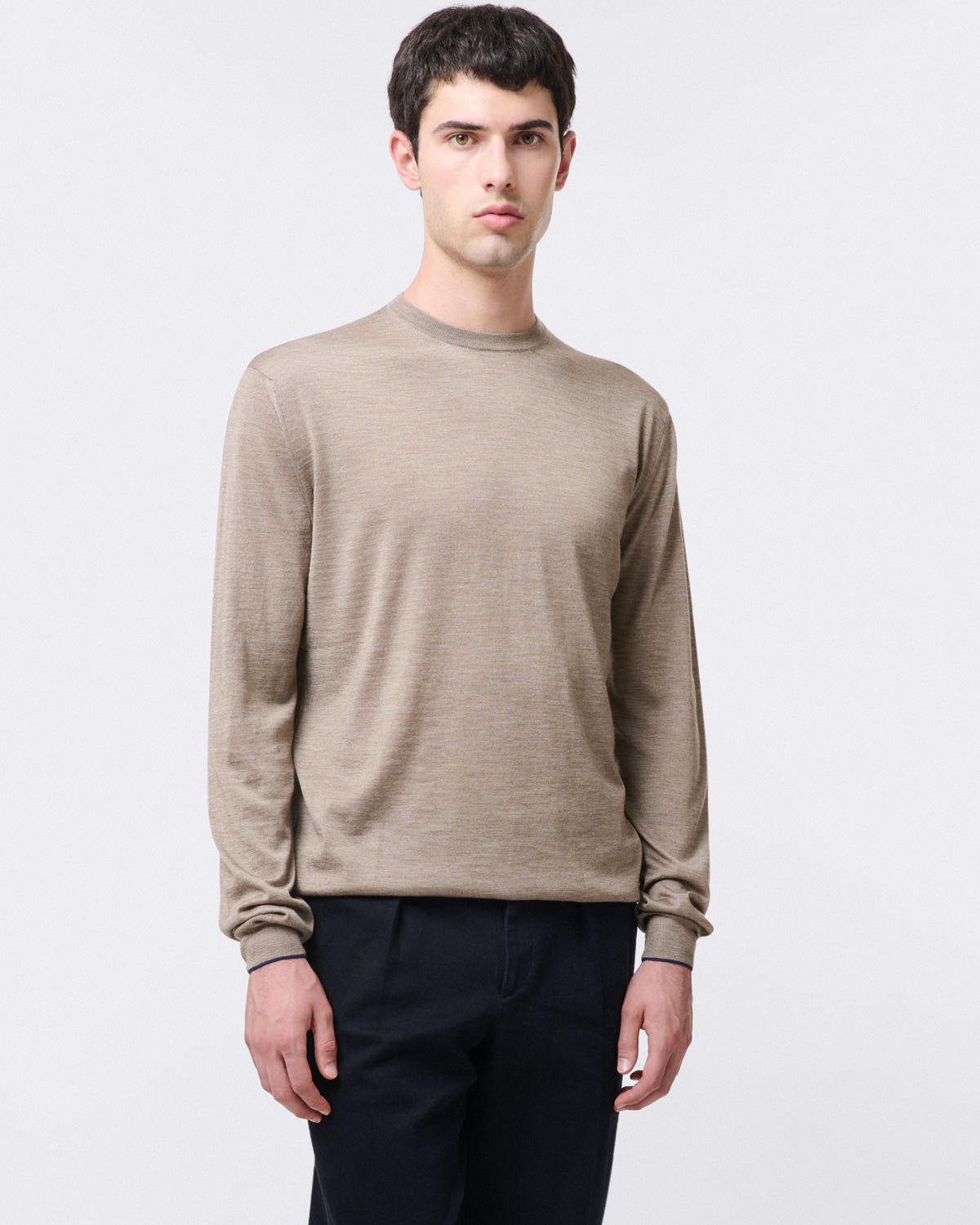FINAMORE Portland round neck sweater in cashmere and silk