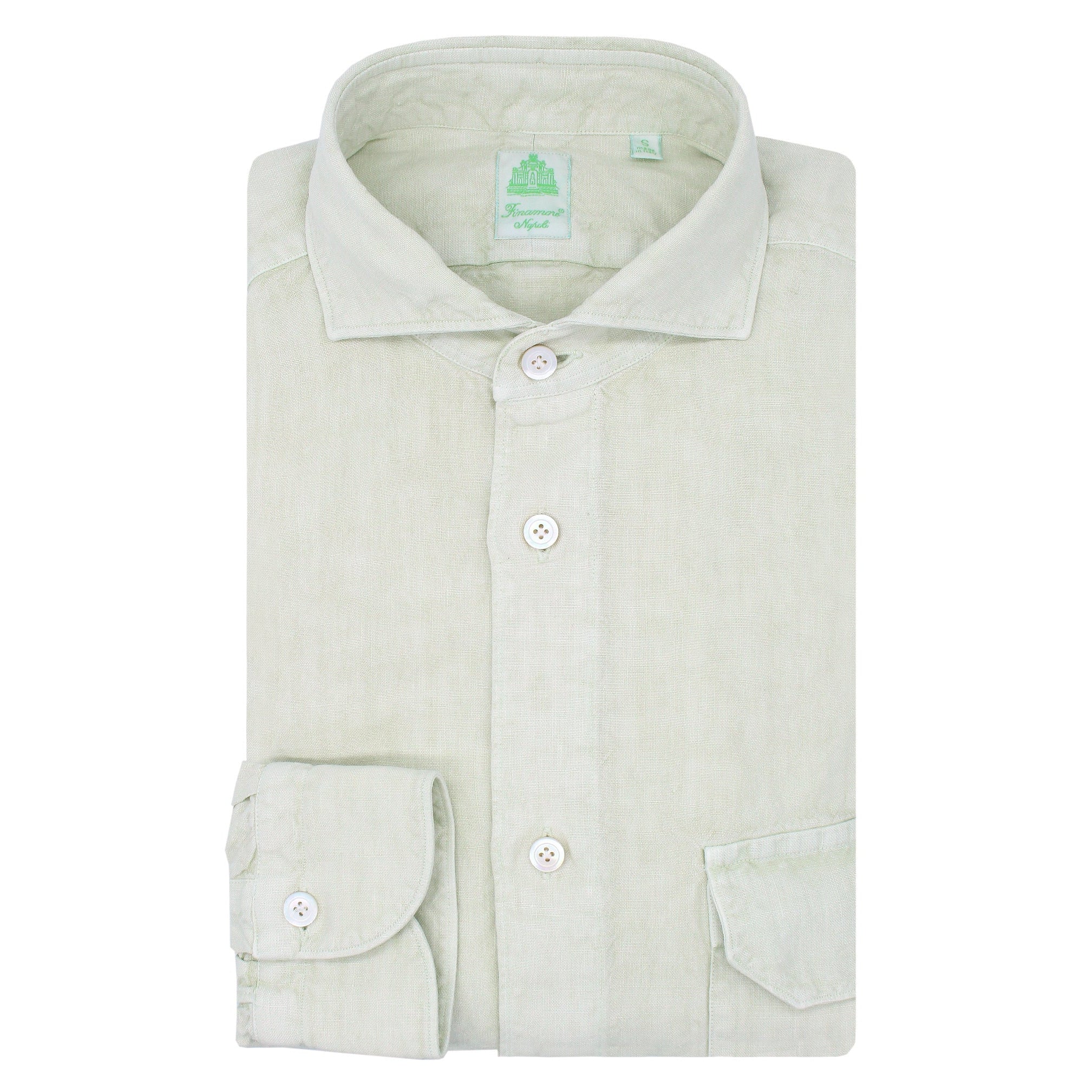 Finamore Salina in linen Straight weist long sleevs