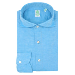 Finamore Tokyo shirt slim fit in cotton and linen