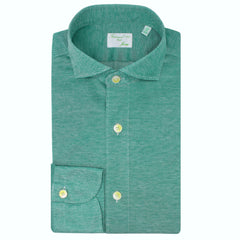 Finamore Toronto shirt in jersey cotton green