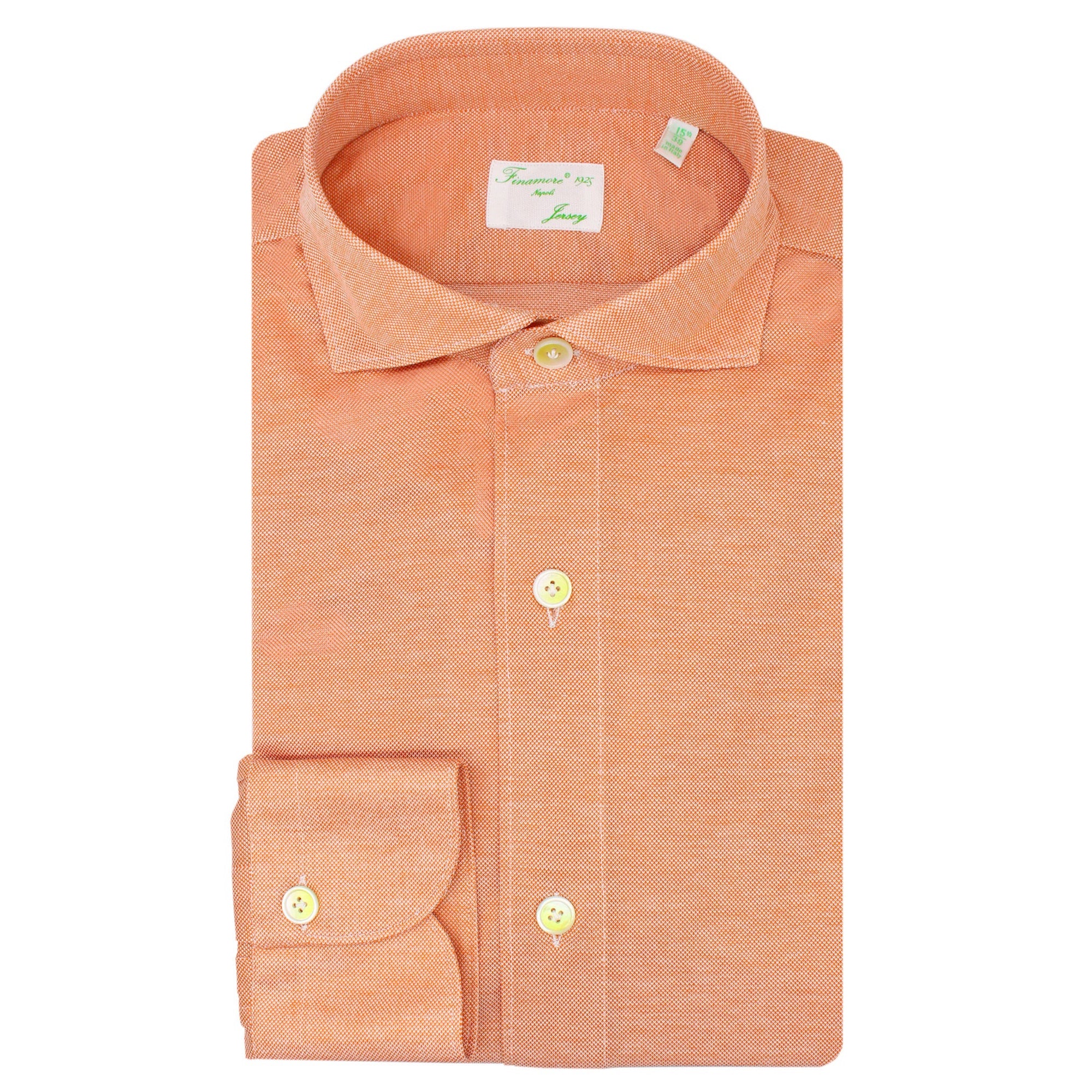 Finamore Toronto shirt in jersey cotton orange