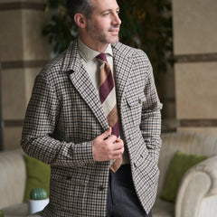 Finamore over shirt jacket in pure virgin wool and cashmere