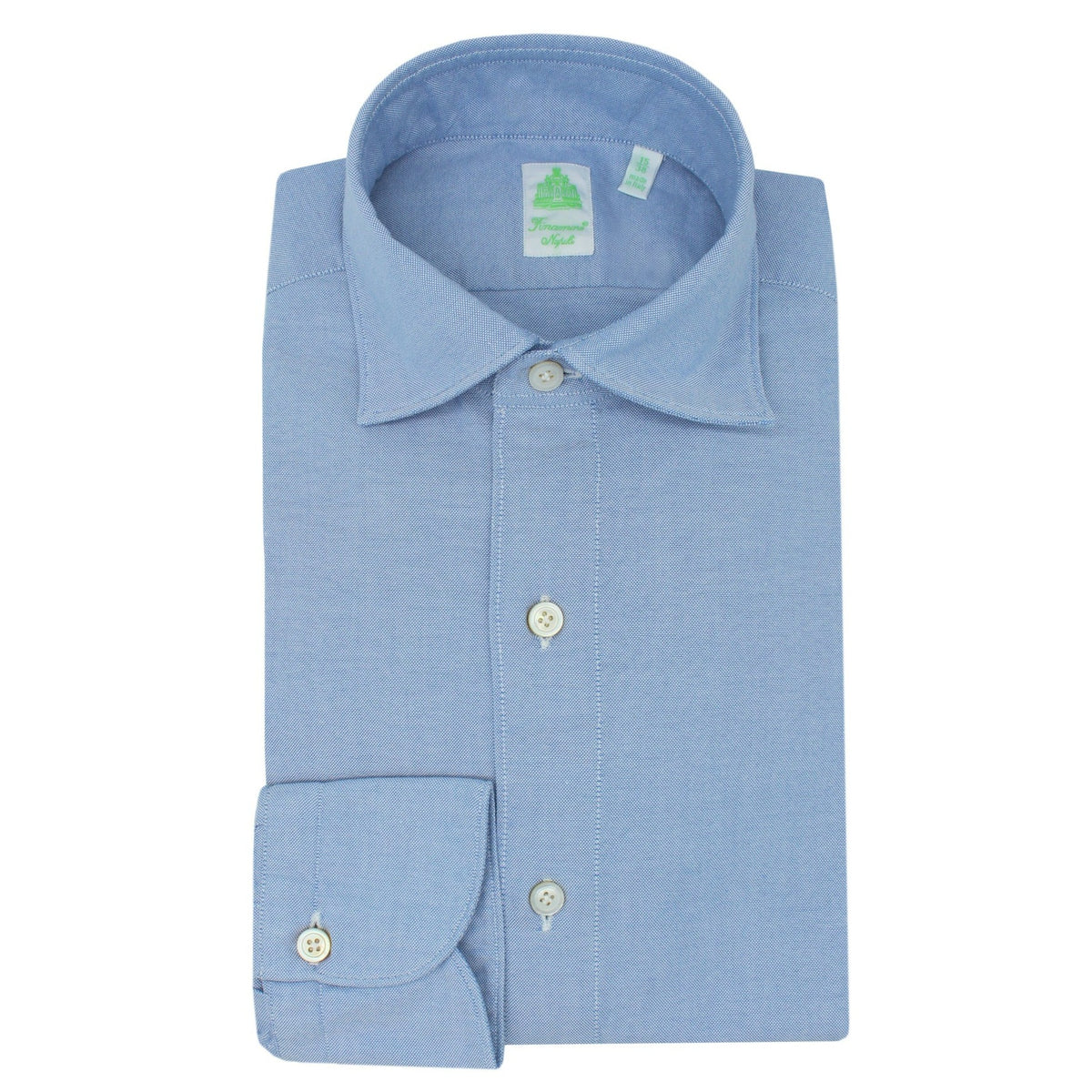 Gaeta sport shirt in light blue cotton oxford
