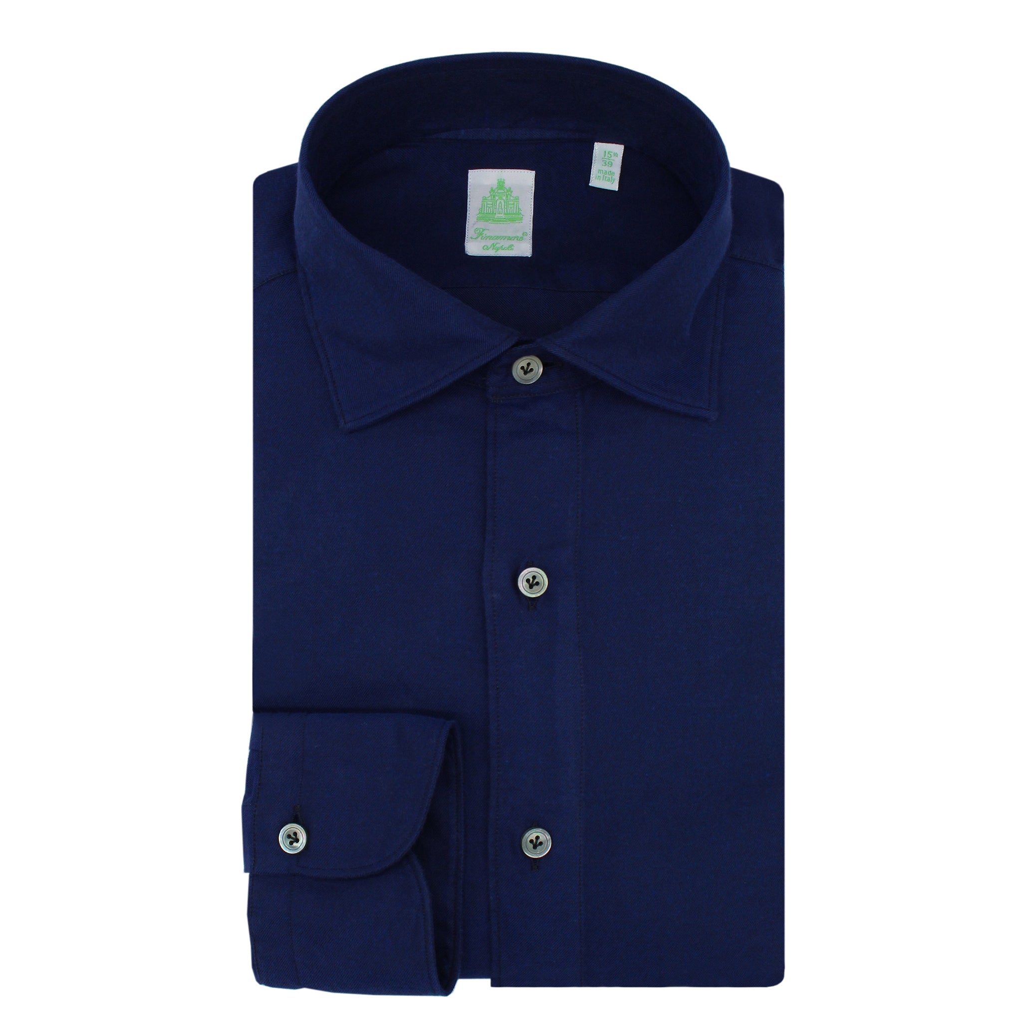 Gaeta regular sport shirt in dark green, brown or blu flannel