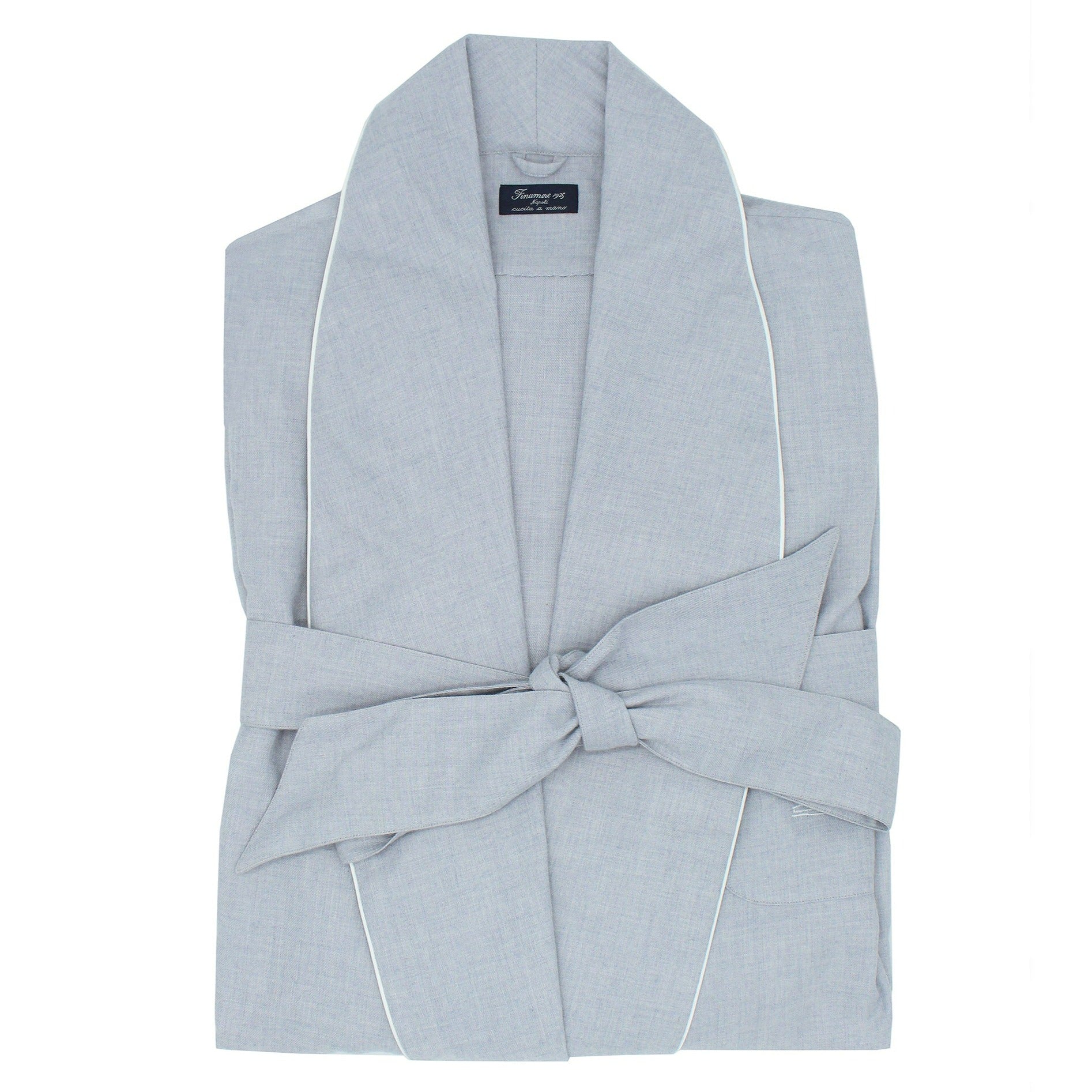Sartorial cotton and cashmere gown finamore