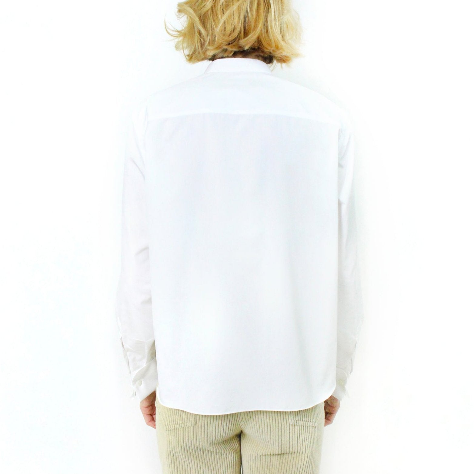 LUCE Tuxedo white cotton shirt, with pleated bib