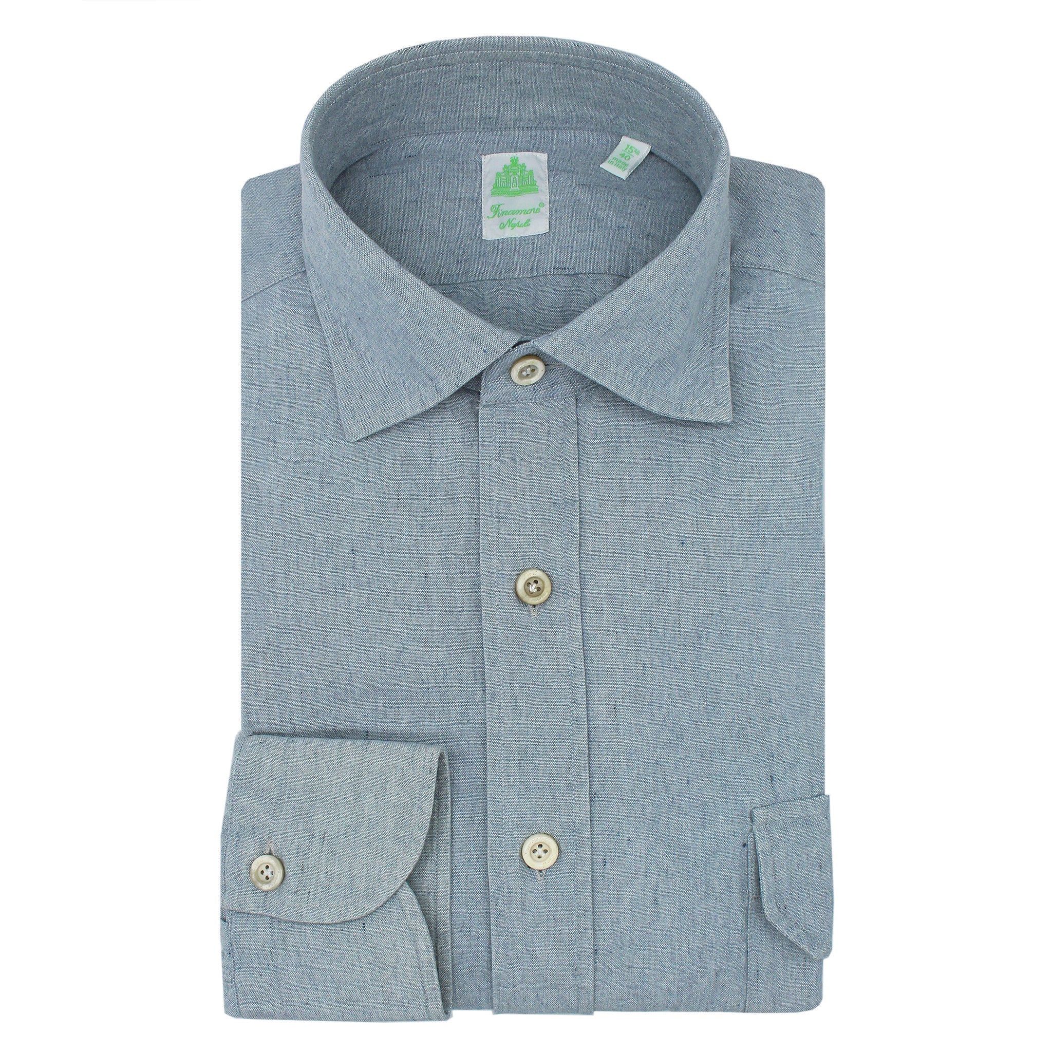 Tokyo slim cotton sport shirt with button placket covered