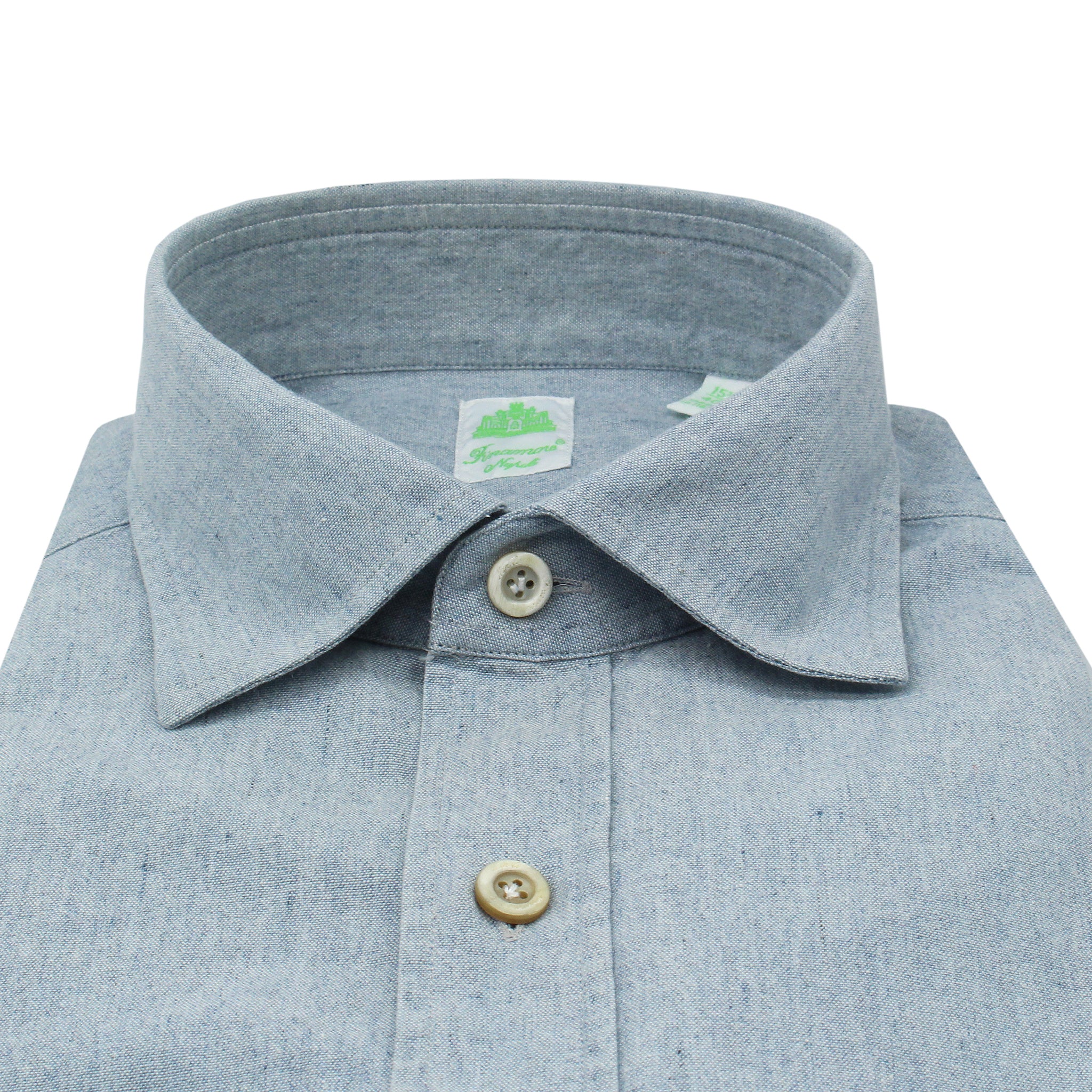 Tokyo slim cotton sport shirt with button placket covered