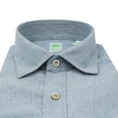 Tokyo slim cotton sport shirt with button placket covered