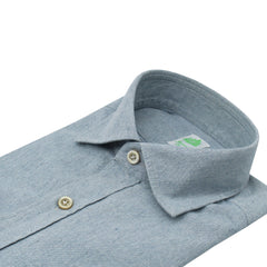 Tokyo slim cotton sport shirt with button placket covered