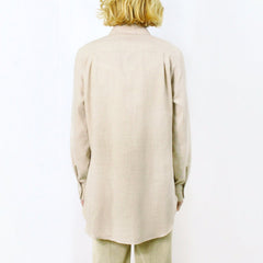 Marina women's shirt in Alumo cotton and cashmere fabric with front pockets.