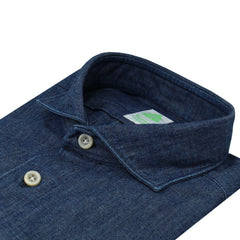 Madison Overshirt sport shirt in dark blue cotton