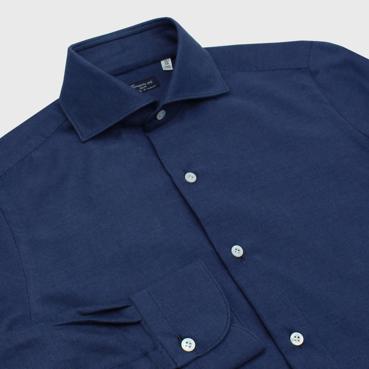 Milano slim fit cotone e cashmere jacquard