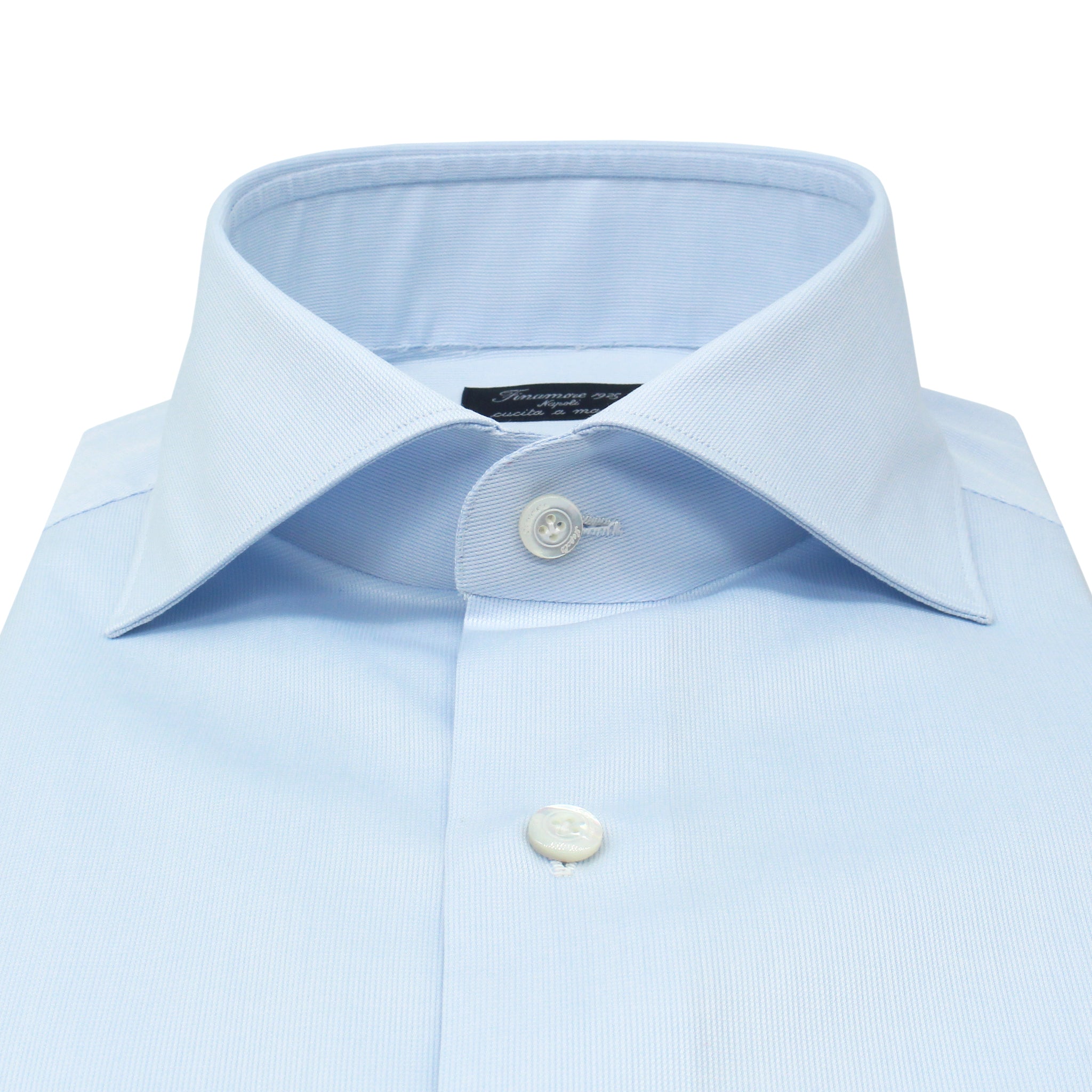 Classic slim fit shirt Milano in light blue cotton