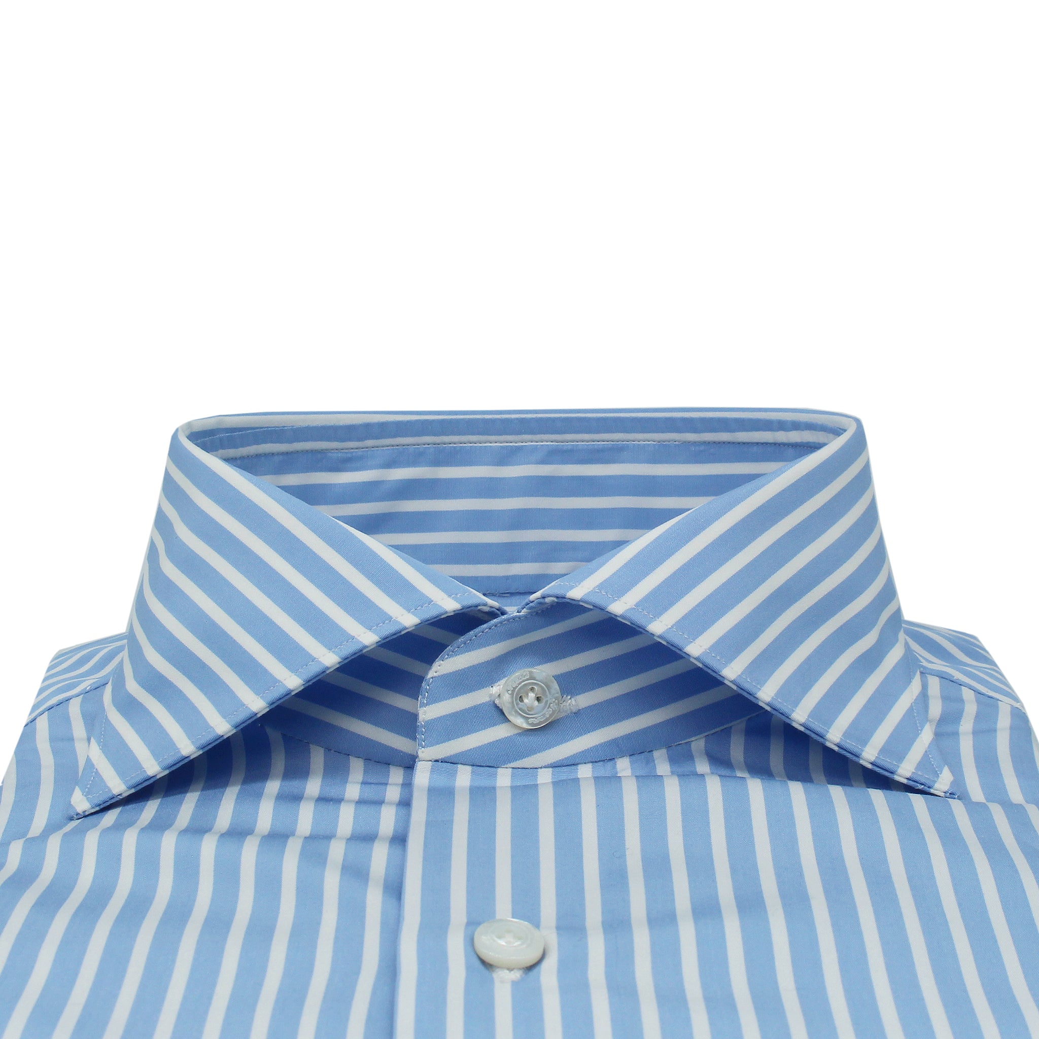 Camicia classica Milano slim fit a righe blu