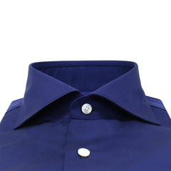 Camicia classica MILANO slim fit in cotone blu scuro