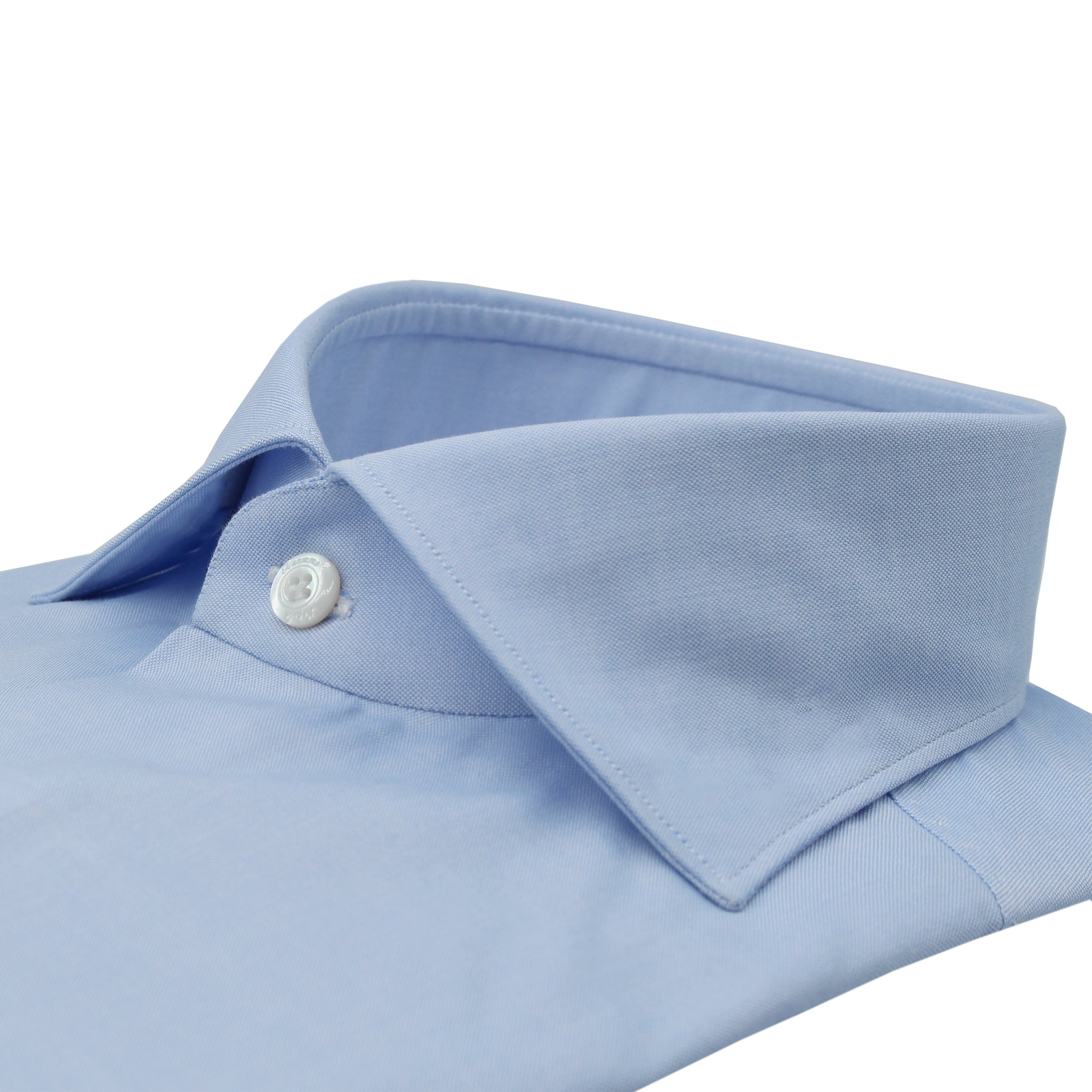 Milan slim fit shirt in light blue pin point cotton