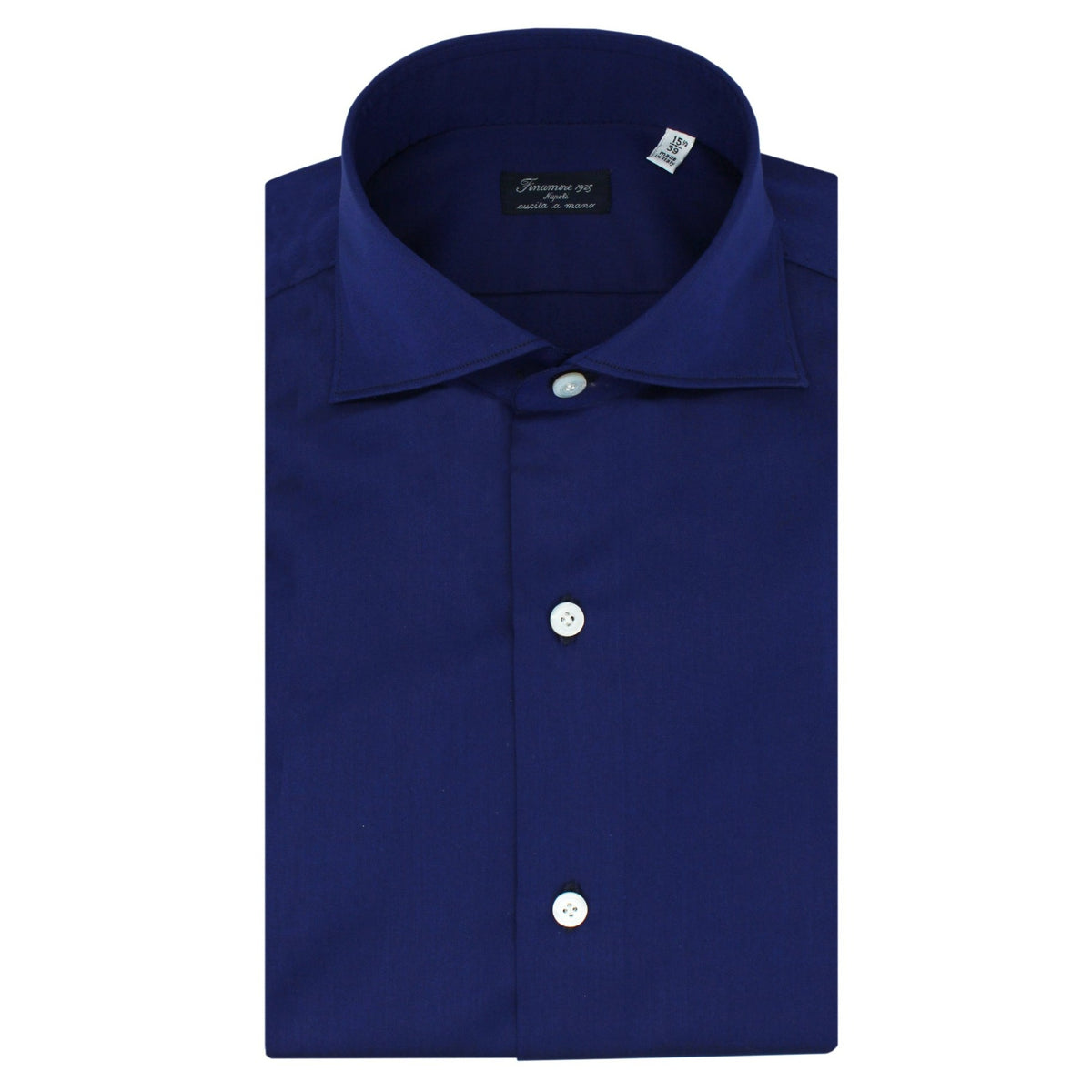 Classic MILANO slim fit dark blue cotton shirt