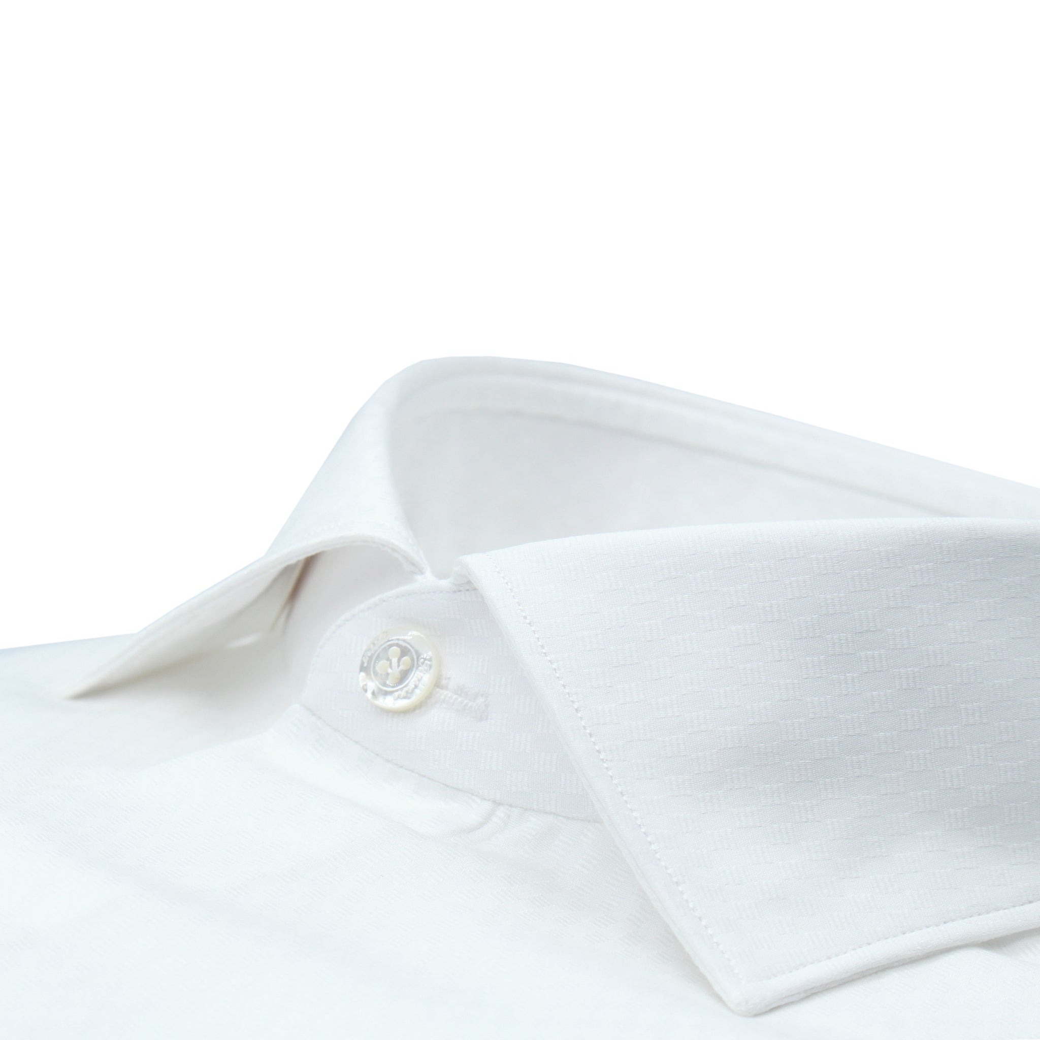 Camicia classica Milano slim fit motivo a quadri, bianca