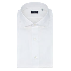Classic slim fit Milan white check pattern shirt