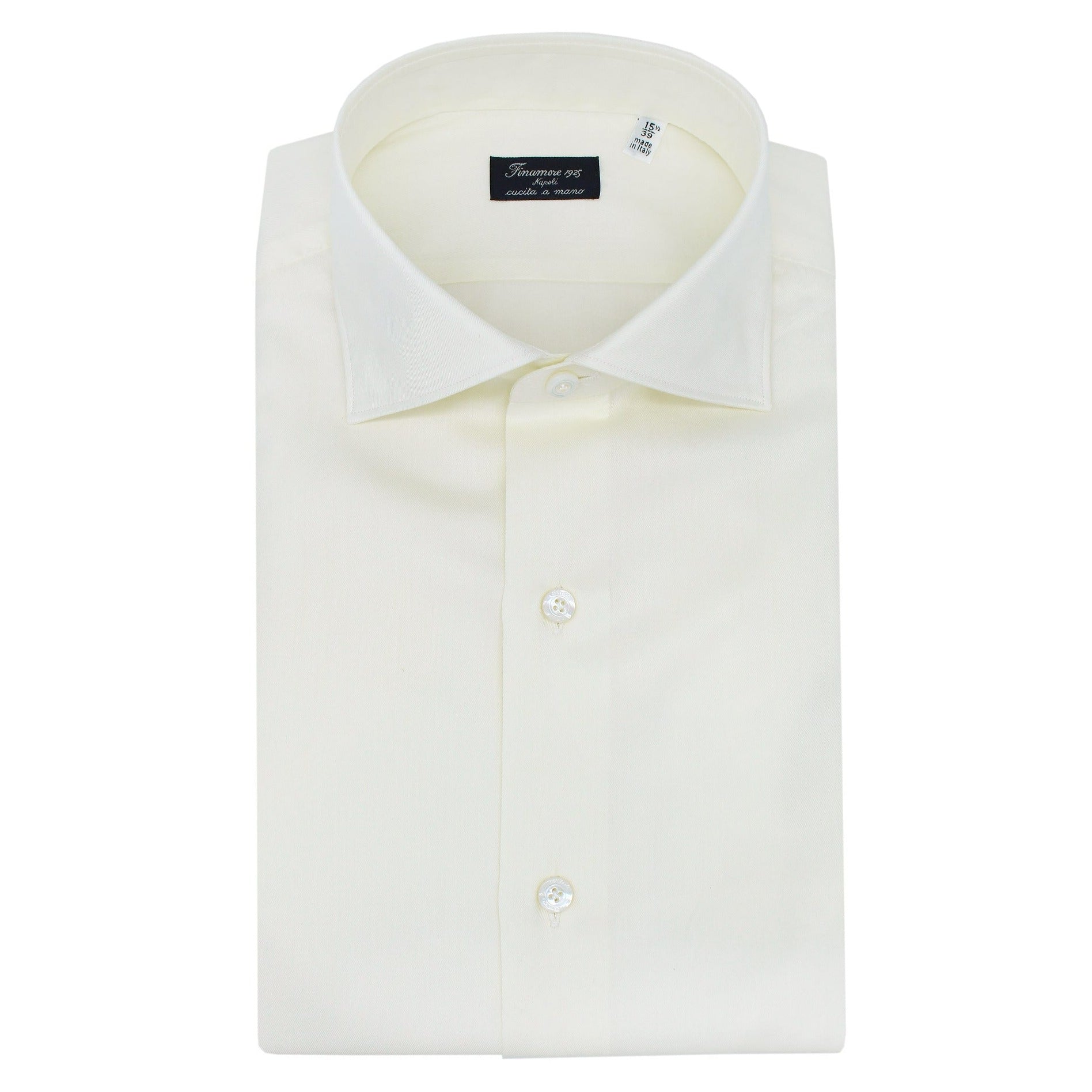 Classic Milano slim fit pink or white cotton twill shirt