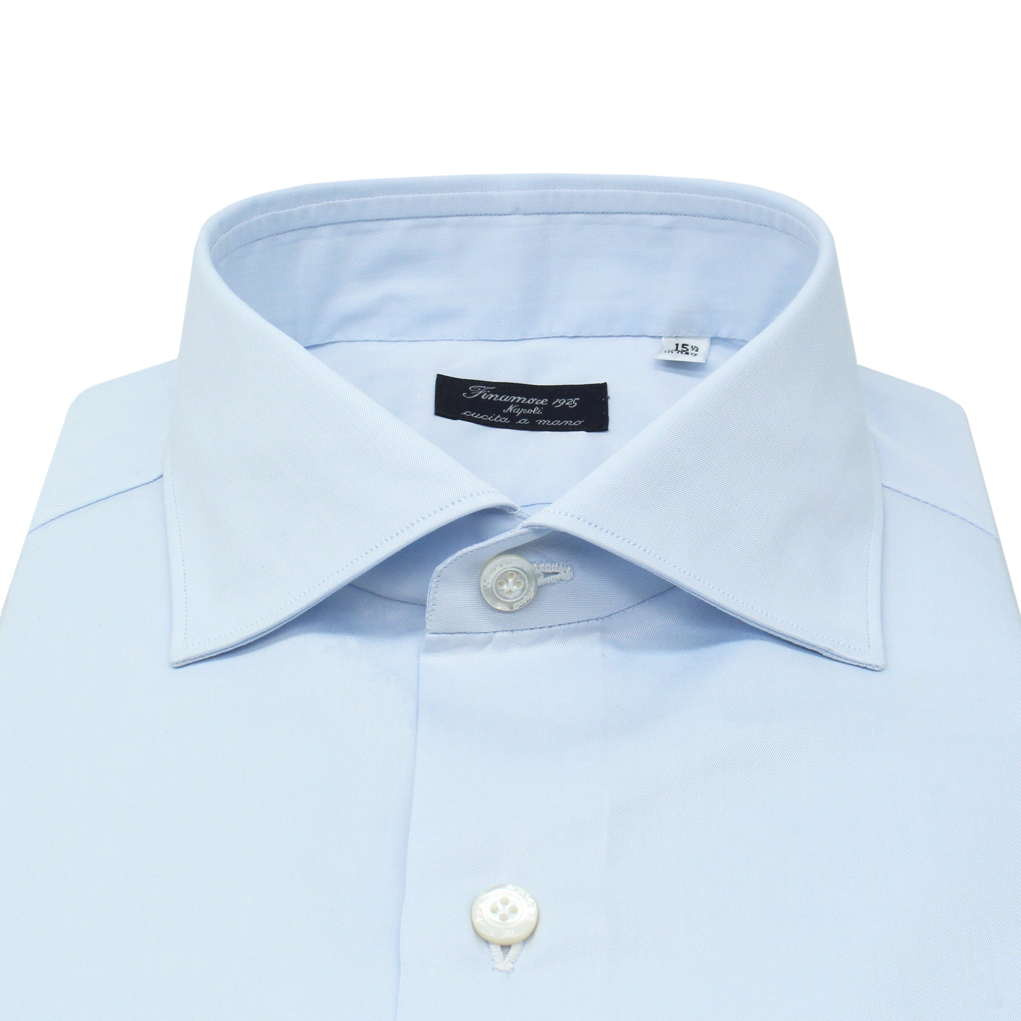 Camicia classica Milano Slim Fit in cotone azzurro chiaro