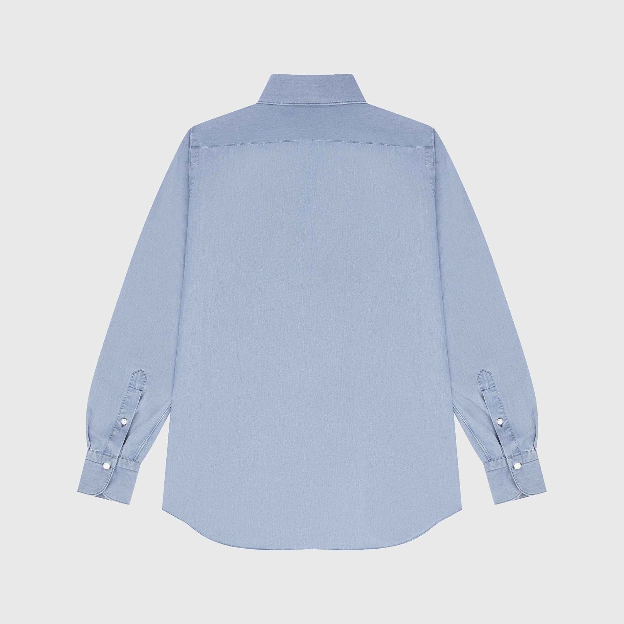 Milano shirt slim fit cotton denim super bleach Ustica collar