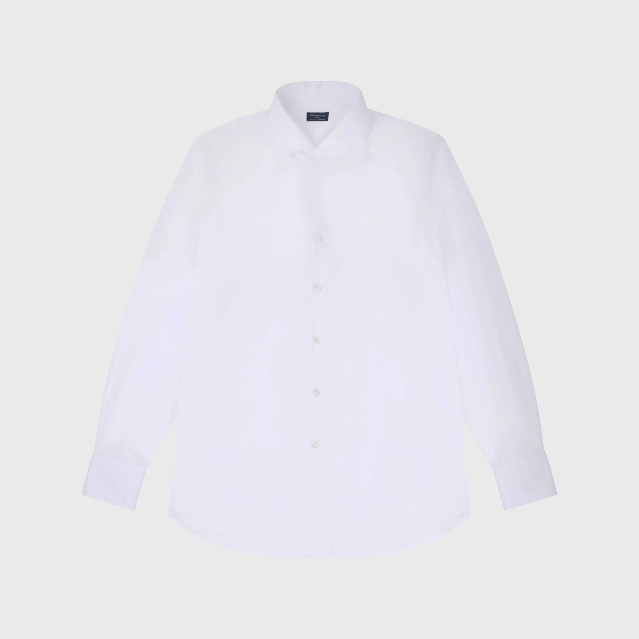 Classic slim fit Milano twill cotton shirt. One Piece Collar