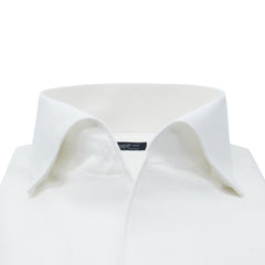 Classic slim white Milano shirt with ustica collar Carlo Riva fabric