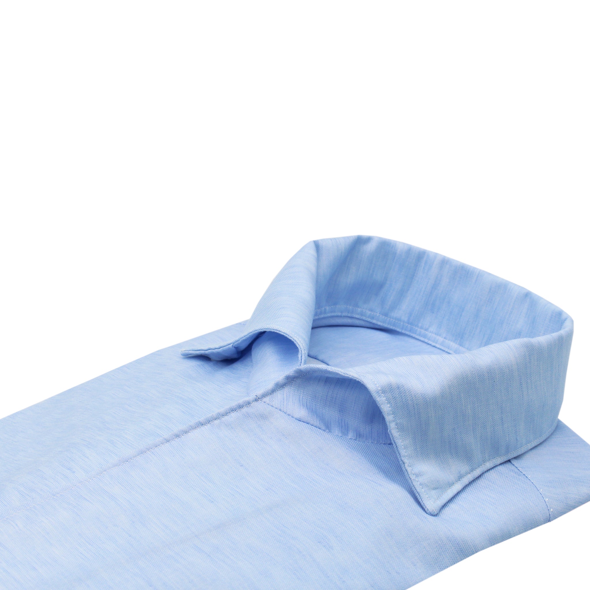 Camicia bianca slim fit Milano collo Ustica, lino e cotone
