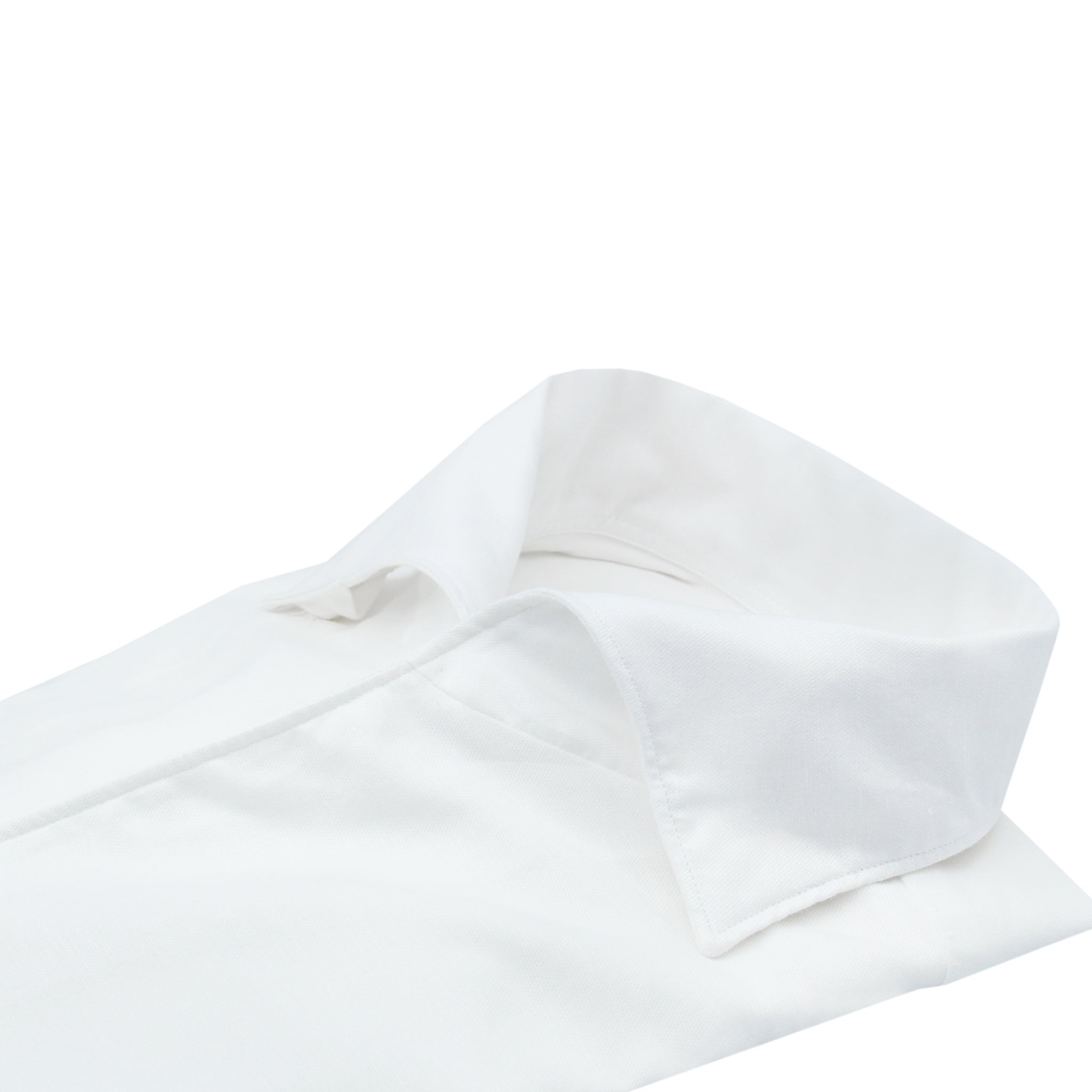 Camicia bianca slim fit Milano collo Ustica, lino e cotone