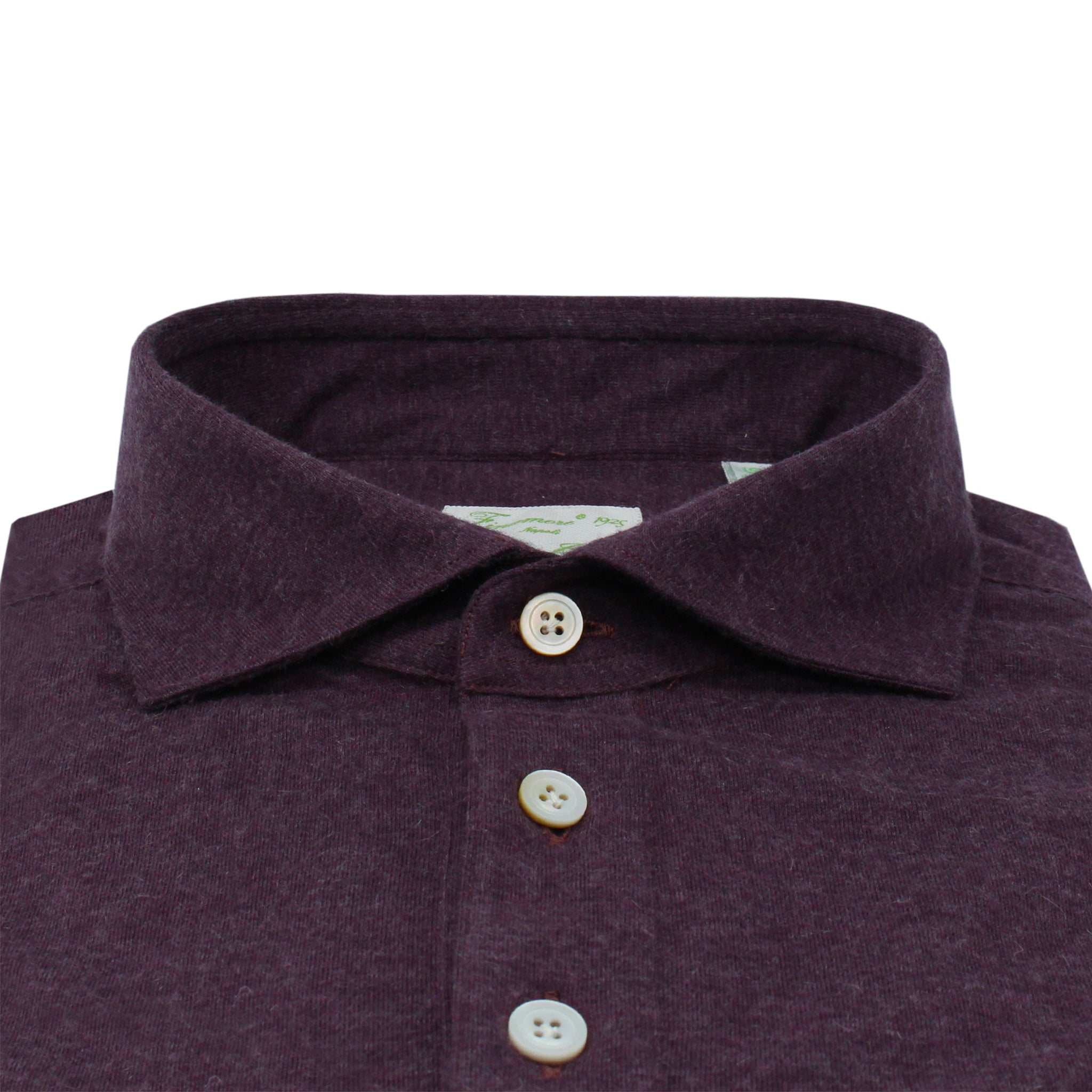 Polo camicia Milton in cotone e cashmere vestibilità slim a tre bottoni sul davanti