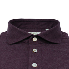 Milton Cotton and Cashmere Polo Shirt slim fit three buttons front