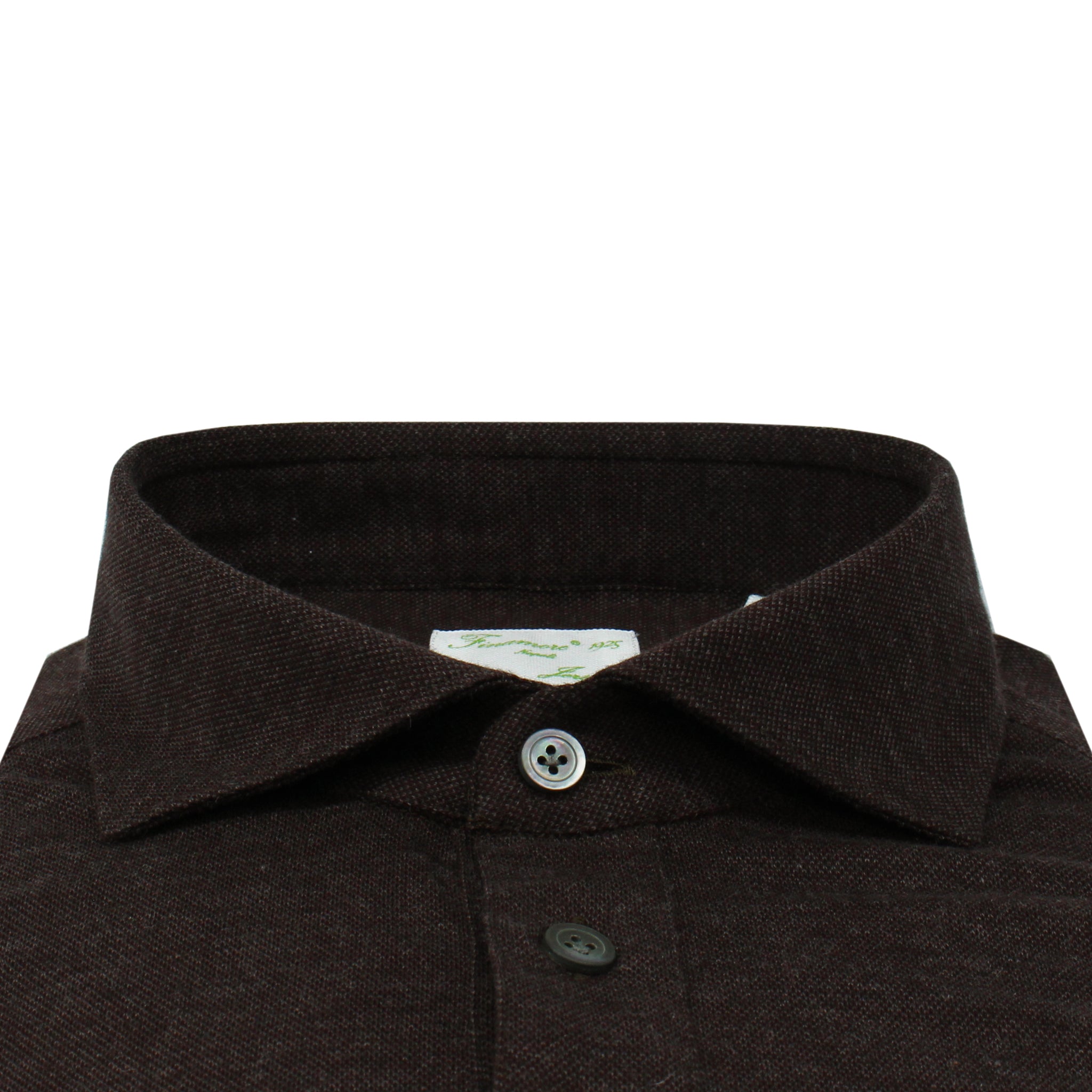 Milton Cotton and Cashmere Polo Shirt Slim Fit Dark Brown