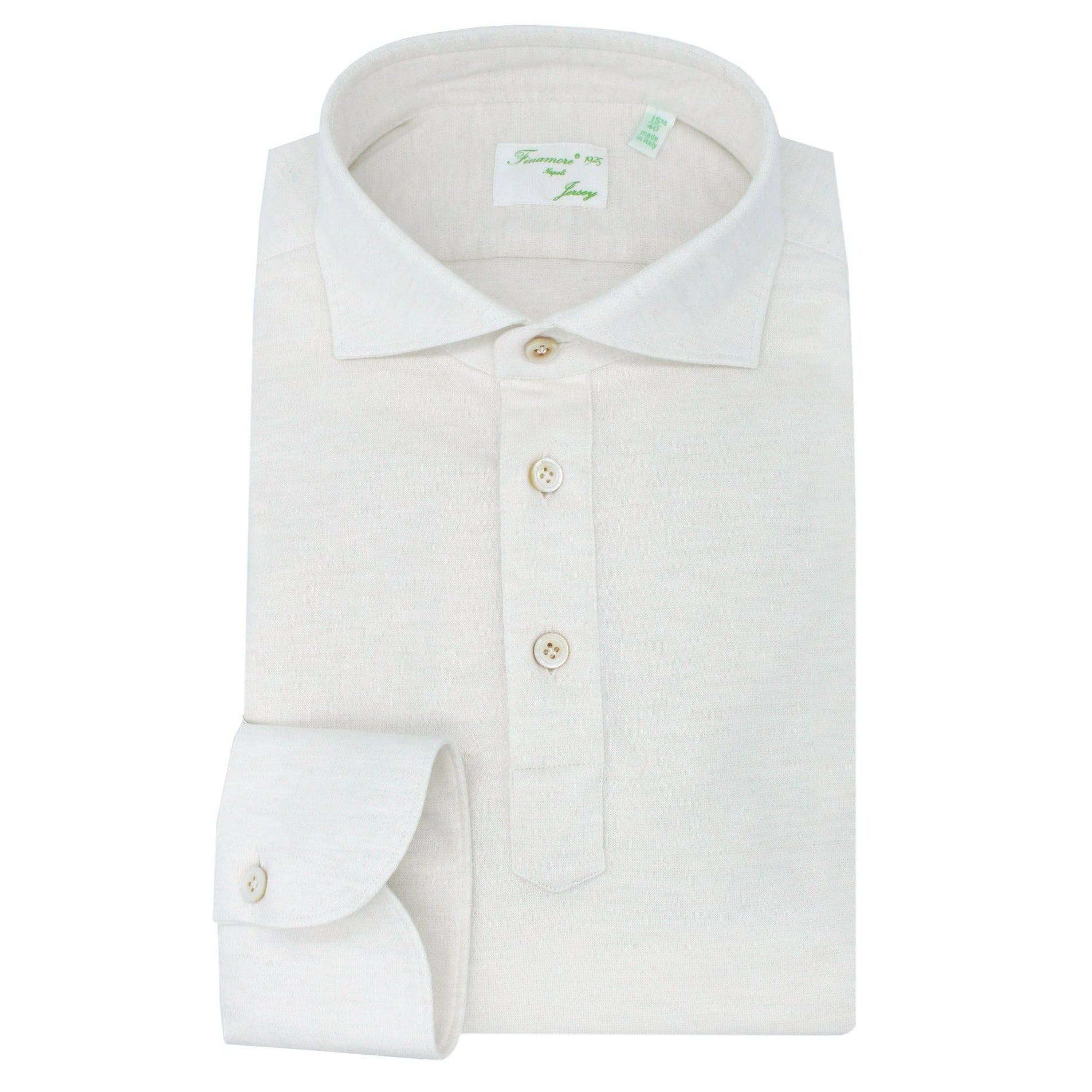 Milton Cotton and Cashmere Polo Shirt slim fit White