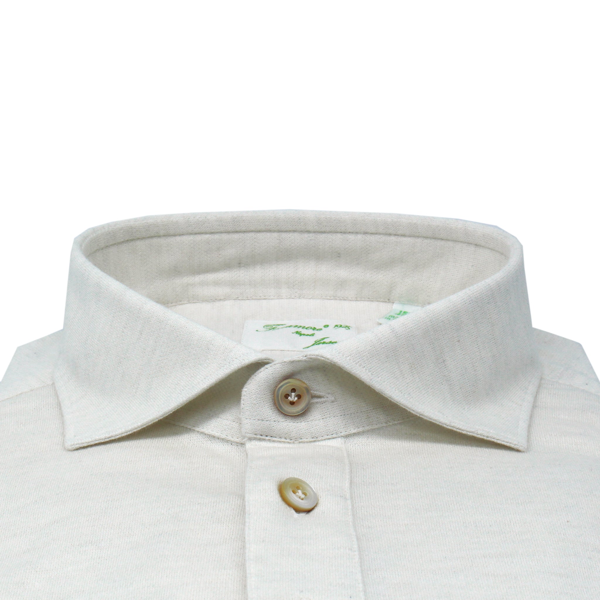 Milton Cotton and Cashmere Polo Shirt slim fit White