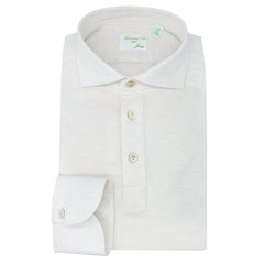 Milton Cotton and Cashmere Polo Shirt slim fit White