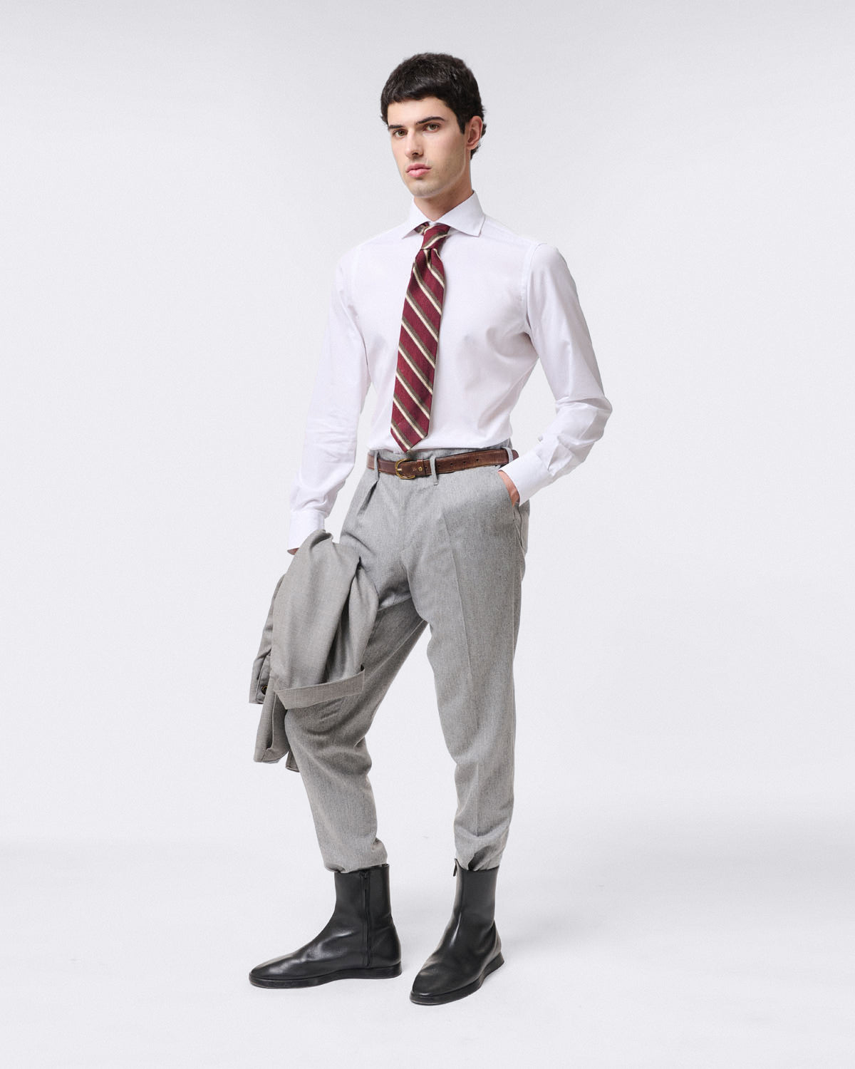 Napoli Traveller white popeline cotton shirt Finamore 1925