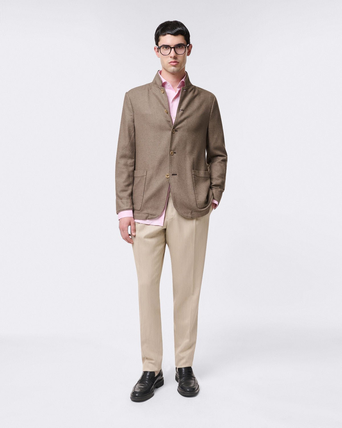 Classic shirt Napoli royal oxford cotton light pink Finamore