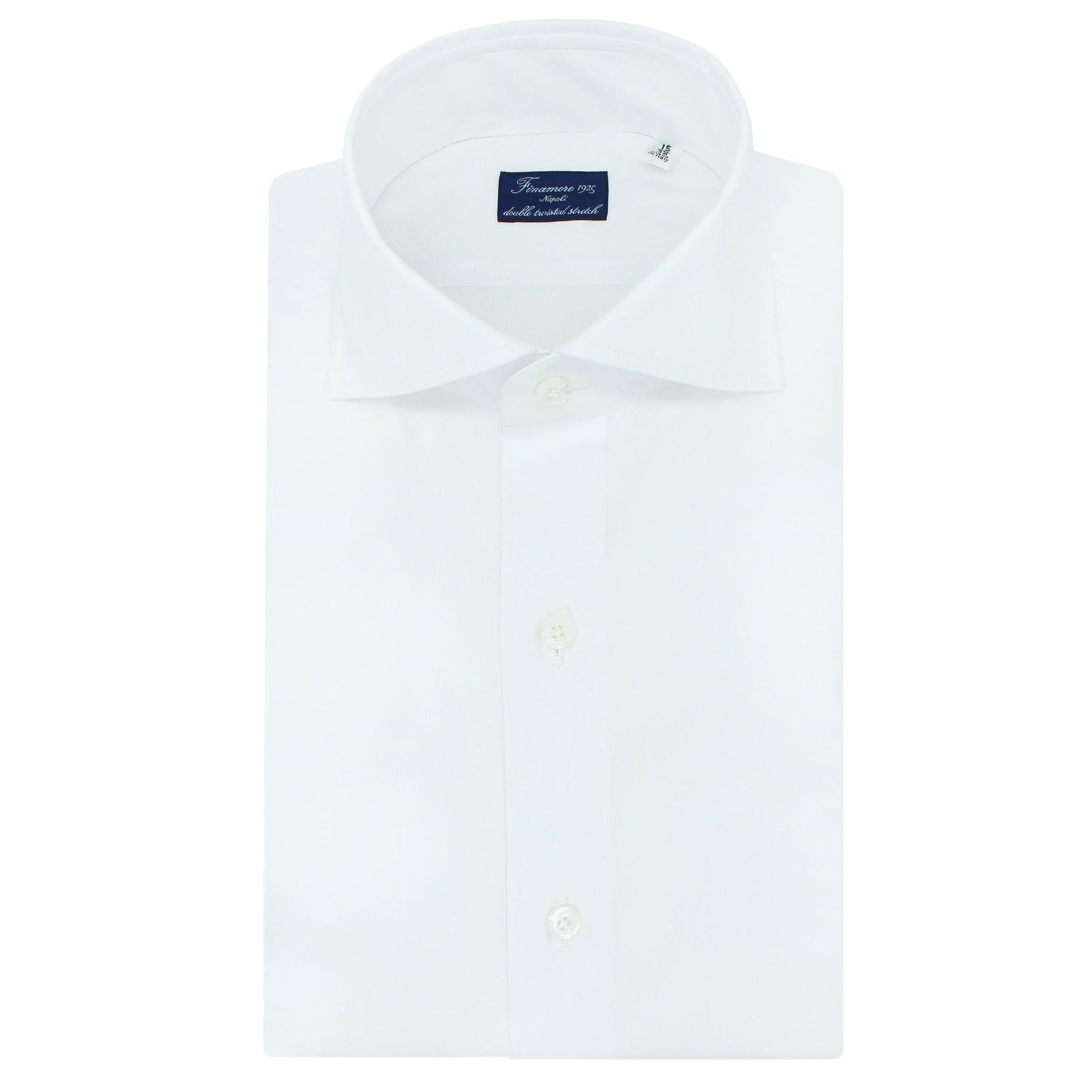 Classic regular Napoli stretch white shirt
