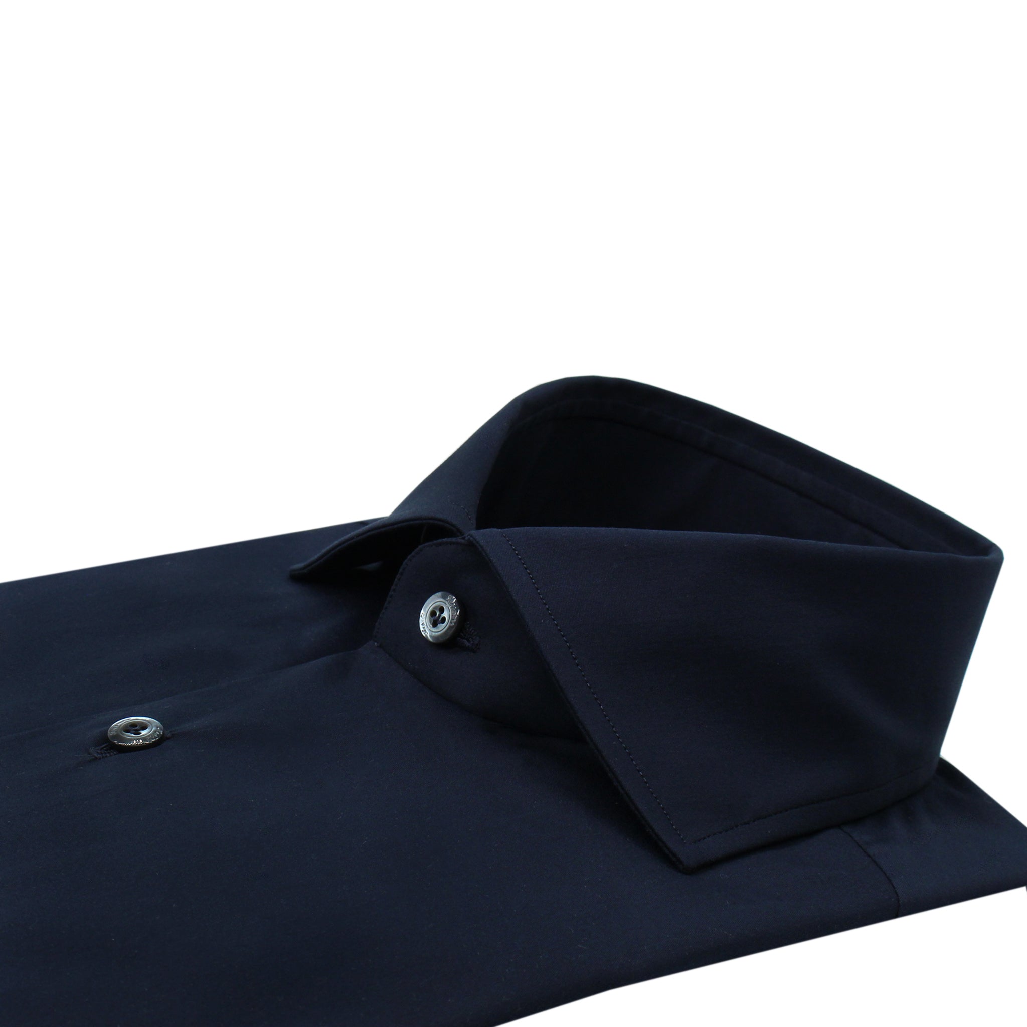 Napoli regular fit dark blue stretch shirt