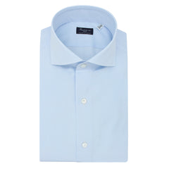 Classic slim fit Milano shirt in light blue cotton with French collar