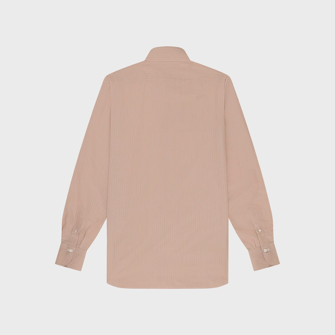 Napoli shirt regular fit cotton twill stripe Carlo Riva 180/2 Brown Eduardo collar