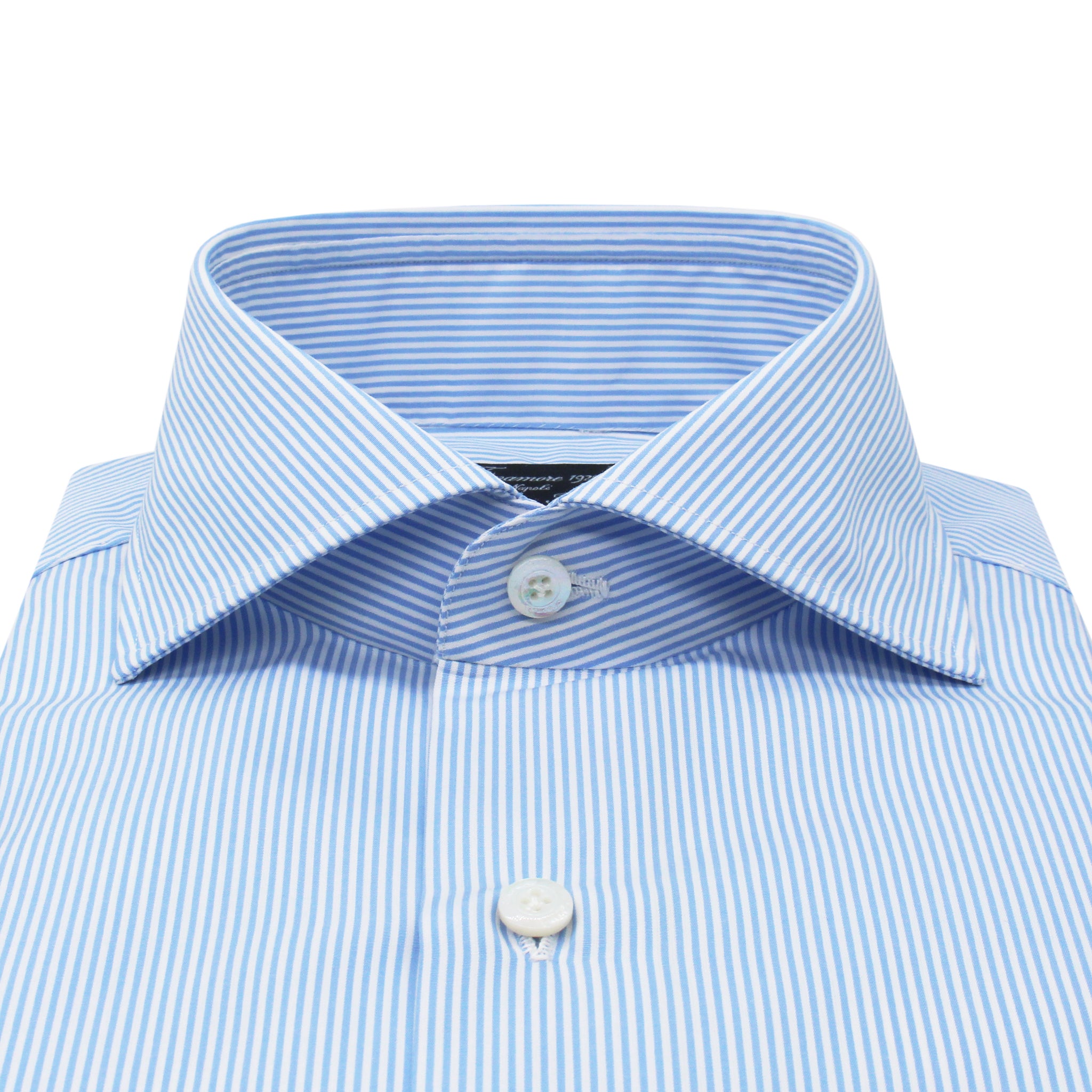 Napoli Traveller regular fit blue striped cotton shirt