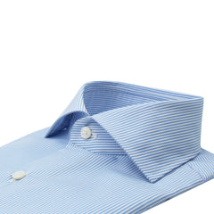 Napoli Traveller regular fit blue striped cotton shirt