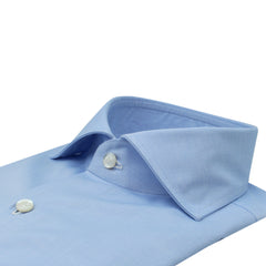 Camicia classica Napoli regular fit in cotone zephyr azzurro